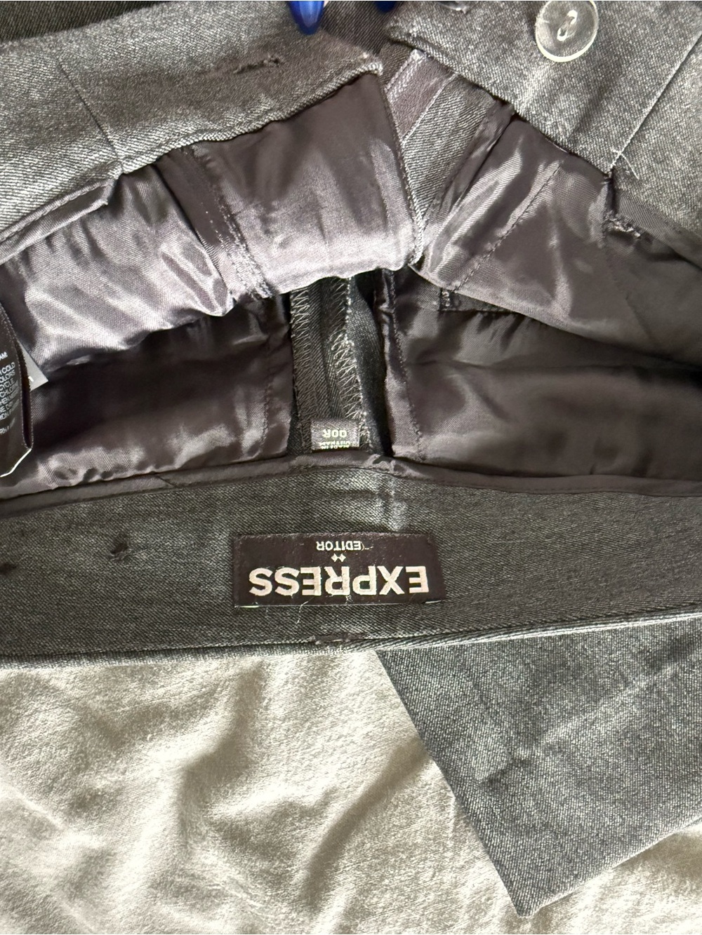 Express Editor Gray pants with Black Lining